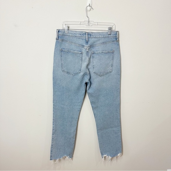 Agolde Riley Crop High Rise Straight Jeans in Bitter - Picture 6 of 15